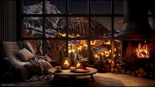 🔥 Cozy Ambience with fireplace  Relax with warm background bar to give you a good nights sleep [upl. by Marek951]