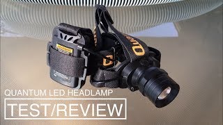 Harbor Freight Quantum LED Headlamp ReviewTest Item 63921 [upl. by Suedaht22]