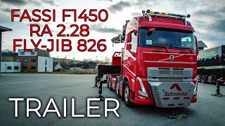 VOLVO FH 540 8x2 mit FASSI F1450 RA 228 und FLYJIB L826 HXP Techno  Trailer [upl. by Eimrej]