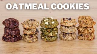 Healthy Oatmeal Cookies – 5 Easy Recipes [upl. by Khalsa927]