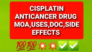 Cisplatin Anticancer Drug [upl. by Ladnyc536]