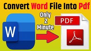 How to Convert Word File In Pdf  Ms Word File Ko Pdf Me Kaise Convert Kare [upl. by Nnylyar548]