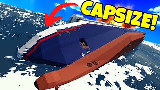 GIANT Car Ferry CAPSIZES amp Catches on Fire in Stormworks Sinking Ship Survival [upl. by Alliuqahs]