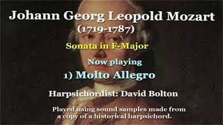 Johann Georg Leopold Mozart 17191787 Sonata in FMajor [upl. by Nimajeb764]