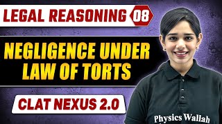 Legal Reasoning 08  Negligence under Law of Torts  CLAT [upl. by Blatt]