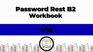 3 zadstr 30  Password Reset B2  Workbook  odpowiedzi [upl. by Corwin]