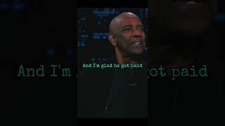 Denzel on Mike Tysons Match quotIm Glad that He got Paidquot 😉 denzelwashington miketyson kimmel [upl. by Meirrak265]