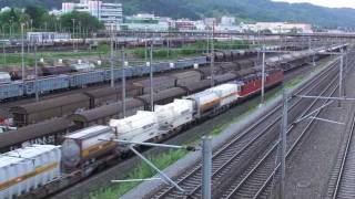 SBB Re 66 quot11611quot amp quot11613quot with 44 wagon cargo train 040511 [upl. by Ulah225]