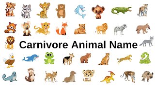 Carnivore Animals name  Carnivore Animals  Carnivore Animals Name For Kids  Quizzy Kido [upl. by Claudio]