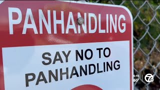 City of Roseville hoping signs will discourage people from giving to panhandlers [upl. by Barthol]