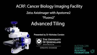 7 Zeiss AxioImager with Apotome Training  Fluoro2  Advanced Tiling [upl. by Enilarac346]