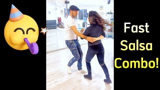 Salsa FUN amp FAST Combination Advanced Level 419 salsadancing [upl. by Adnohrahs]