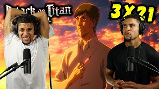 THE ATTACK TITAN  Attack On Titan 3x21 REACTION [upl. by Brote617]