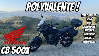 TEST Honda CB500X 2023 😁  Duo chargé montagne offroad pluie autoroute deux jours 850km 🥵 [upl. by Doownelg]