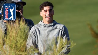 Joaquin Niemann gets ruling holes out for an improbable birdie at THE CJ CUP [upl. by Eelinnej]