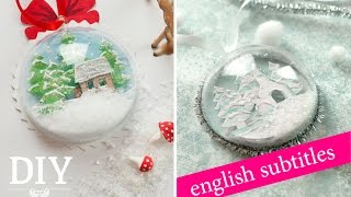 Weihnachtsdeko basteln  Geschenkanhänger  snow globe Howto  Deko Kitchen [upl. by Lassiter209]