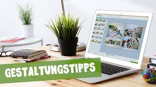 Gestaltungstipps für Fotoprodukte  fotokasten Online Editor [upl. by Ardnuaet]