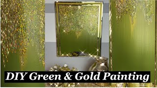 DIY Green amp Gold Painting [upl. by Tova273]