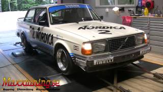 Mappning MaxxECU  284WHP Volvo 240 Turbo  Maxxtuning AB [upl. by Rahsab]