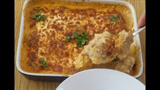 Recette Spéciale Boulettes de Poulet Haché avec du Riz Asaisonées  Crémeuses et Gratinées [upl. by Bisset25]