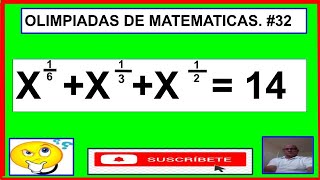 OLIMPIADAS DE MATEMATICAS 32 [upl. by Launamme]