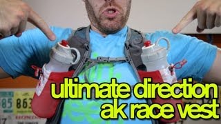 ULTIMATE DIRECTION AK HYDRATION RACE VEST REVIEW  GingerRunnercom [upl. by Dwane960]