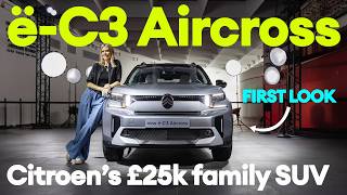 FIRST LOOK New Citroen eC3 Aircross Is this £25k family SUV a winner  Electrifying [upl. by Hsak]