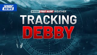 WMBF News First Alert Weather team tracks Debby [upl. by Idnam]