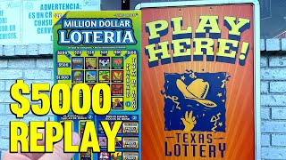 5000 REPLAY CLAIMER TEXAS LOTTERY Scratch Offs [upl. by Andrej]