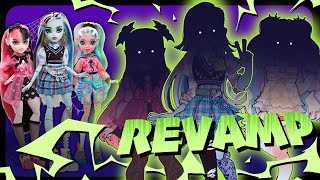 REVAMPING MONSTER HIGH Core Dolls Redraw [upl. by Lenneuq]