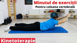 Minutul de exercițiiExtensii la saltea pentru coloana vertebrală lombară și cervicalăKinetoterapie [upl. by Lerraj482]