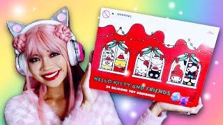 OPENING A HUGE BOX OF HOLIDAY SANRIO SURPRISES sanrio adventcalendar unboxing [upl. by Olinde]