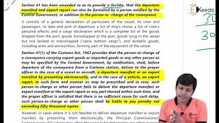 Exportation Procedure Under Customs Act Sections 39 to 51  Importation and Exportation of Goods [upl. by Modern]