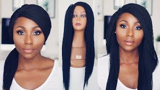 HOW TO STYLE A BRAIDED WIG  REALISTIC MICRO BRAID WIG FT ANNE ELISE REAL HAIR  DIMMA UMEH [upl. by Normak]