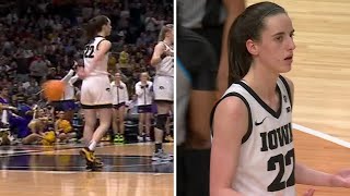 Caitlin Clark assessed a tech for tossing the ball  ESPN College Basketball [upl. by Margalo]