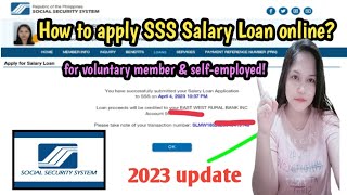 How to apply SSS Salary loan online 2023 update [upl. by Seravat]