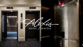 Dover mb Eltec Traction Elevators  The Alexis Royal Sonesta Hotel  Seattle WA [upl. by Lahcim735]