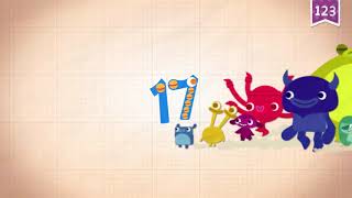 Learn Number Seventeen 17 in English amp Counting Math by Endless Alphabet Kids Educational Video [upl. by Elrahc435]