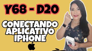 SMARTWATCH Y68D20 COMO CONFIGURAR NO IPHONE TESTANDO NOTÍFICACOES [upl. by Arluene885]