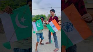 KITE FIGHTING WITH INDIAN KITE VS PAKISTANI KITE 😍 shorts pkcrazyexperiments [upl. by Ecilayram]