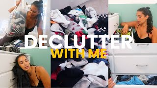 DECLUTTER WARDROBES amp DRAWERS WITH ME  ultimate decluttering motivation July 2023 [upl. by Nauqet477]