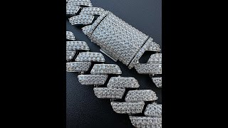 HarlemBling 20in 8mm Moissanite Cuban Link UNBOXING [upl. by Semmes]