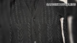 Three different cables design for ladies cardigan sweater and gents sweater [upl. by Aisenet]