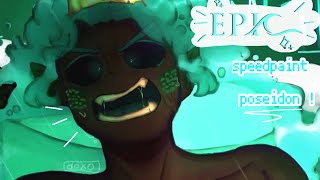 GET IN THE WATER 🔱🌊  Poseidon epic speedpaint THANK YOU FOR THE 200 SUBS [upl. by Dare610]