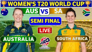 Australia Women vs South Africa Women 1st Semi Final  SAW vs AUSW Live Score amp Commentary WT20 [upl. by Cassady]