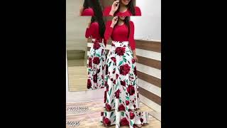 RED FLOWER FULL BAJU DRESS fashion whatiorderedvswhatigotmeesho saree [upl. by Galanti]