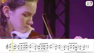 Hilary Hahn  Paganini  Caprice 24  Sheet Music Play Along [upl. by Repmek]