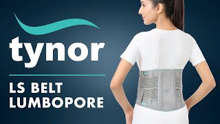 Tynor LS Belt Lumbopore  Comfortable back support [upl. by Ellivro875]