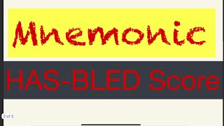 HASBLED SCORE risk of bleeding in surgical patients [upl. by Noevad547]