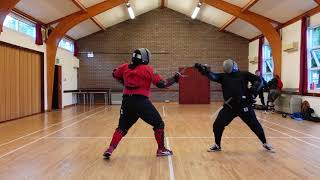 Sidesword Sparring  Michael vs Steve [upl. by Nordna795]